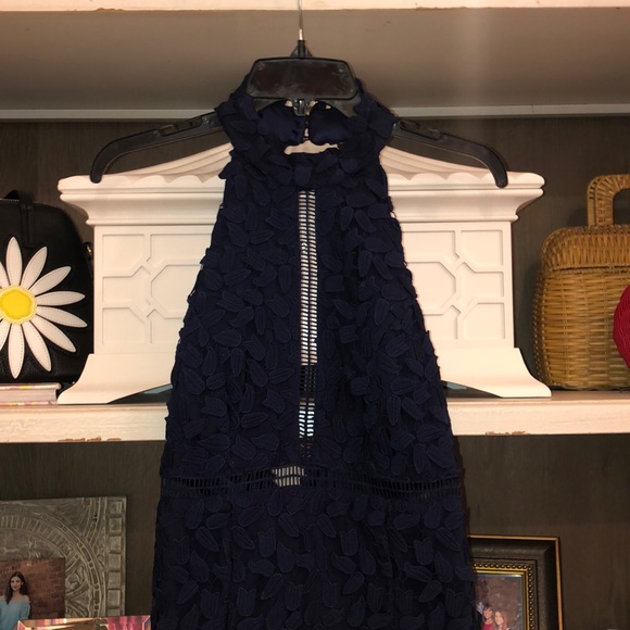 🌹SOLD🌹Bardot Gemma Lace Halter Midi Dress Size 6 EUC - Picture 4 of 7